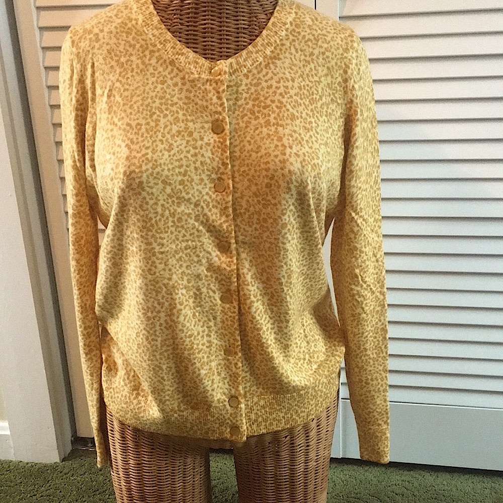 Cheetah print button cardigan
